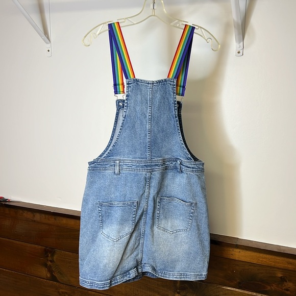 Hot Topic SpongeBob SquarePants Imagination Rainbow Denim Skirtall- M - Picture 2 of 9